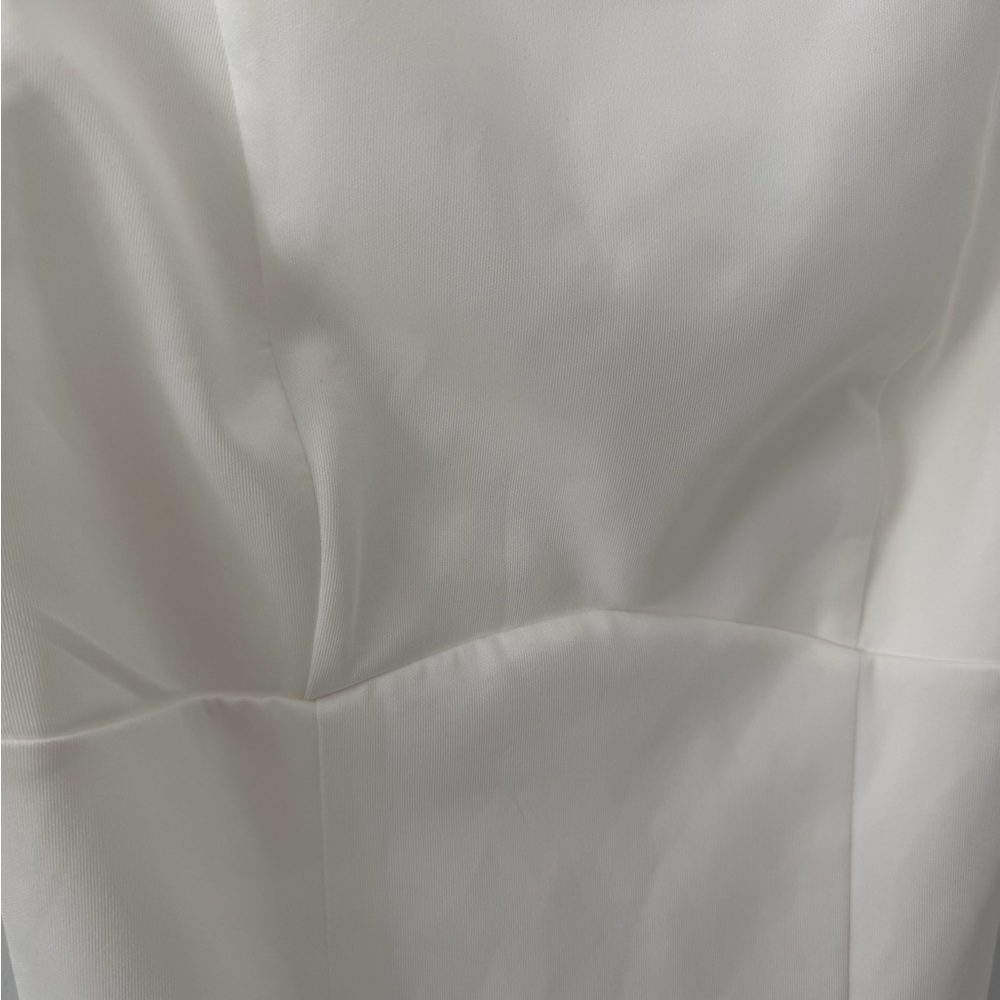Classic White Sleeveless A-Line Dress - Picture 3 of 6